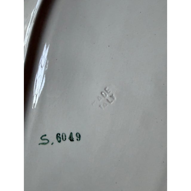 Wood 1980s Italian Bamboo Majolica Appetizer Plates - Set of Six For Sale - Image 7 of 12