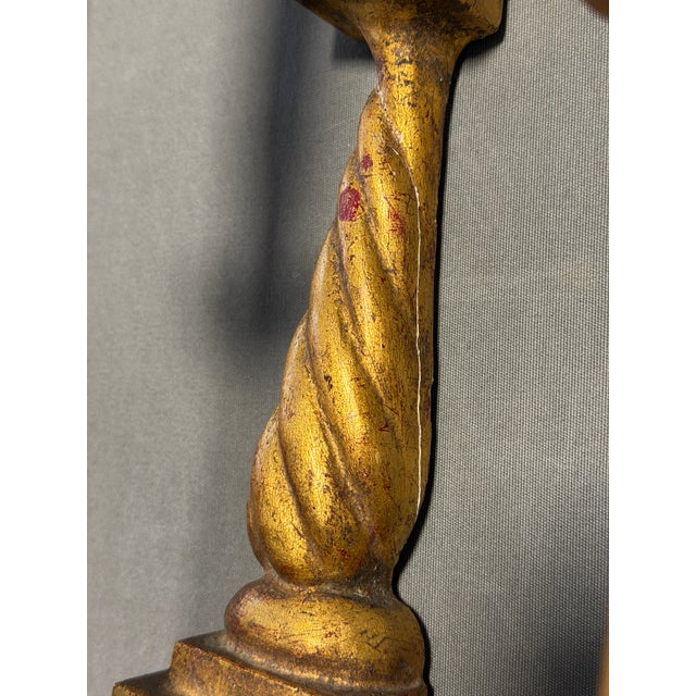 Wooden Floral 3-Arm Wall Light, 1920s For Sale - Image 10 of 11