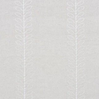 Sample - Schumacher Camile Embroidery Fabric in Natural For Sale