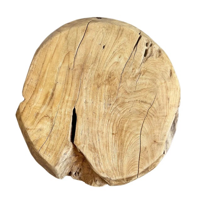 Raw Teak Root Ball Stool Chairish