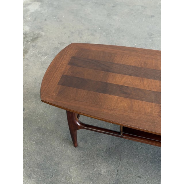 1950s Sculptural Coffee Table in Walnut For Sale In Los Angeles - Image 6 of 15