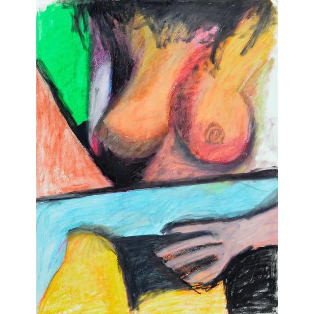 "Nude at the Beach" Contemporary Abstract Figurative Drawing by Michael William Eggleston For Sale
