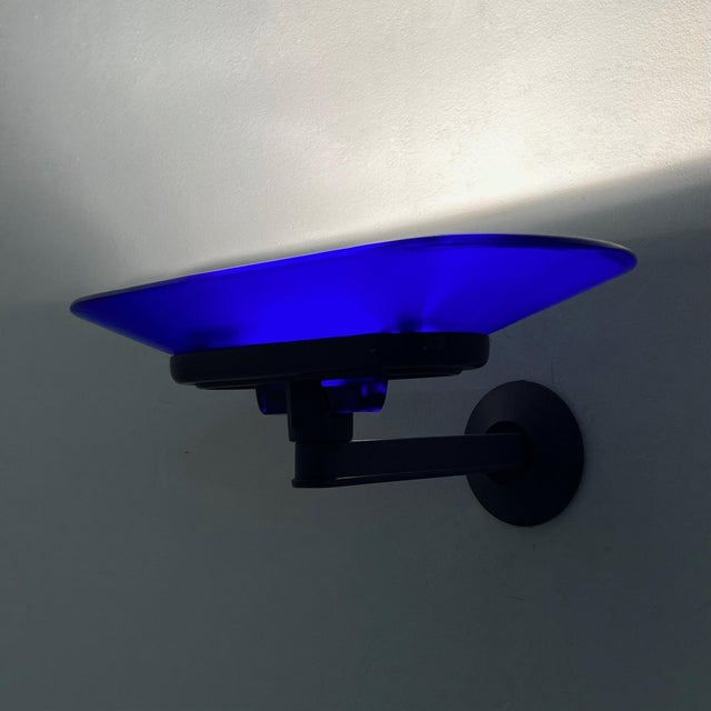 Jill Wall Lights in Blue by Perry King and S. Miranda & G. Arnaldi for Arteluce, 1970s, Set of 2 For Sale - Image 13 of 18
