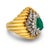 Vintage Emerald Diamond 18k Yellow Gold Ring, Size 7.75 For Sale - Image 4 of 6