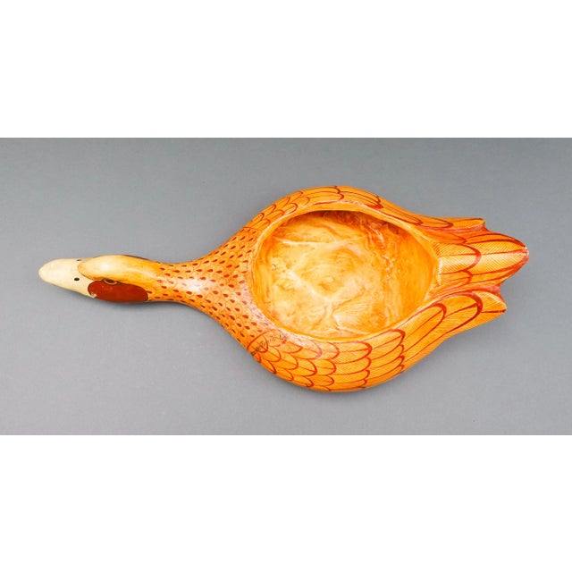 Mid 20th Century Sergio Bustamente Signed Large Paper Mache Duck Bowl Planter For Sale In Miami - Image 6 of 9
