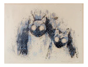 Mid Century Marion Gatrell Modernist Siamese Cats