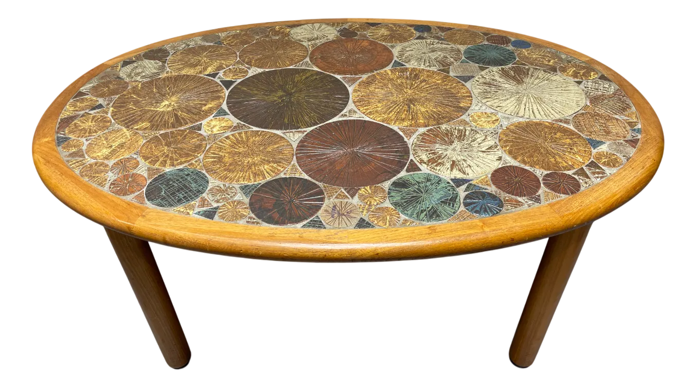 ジャグ tue poulsen Mid-Century Danish Teak Ceramic Coffee Table by Tue Poulsen for