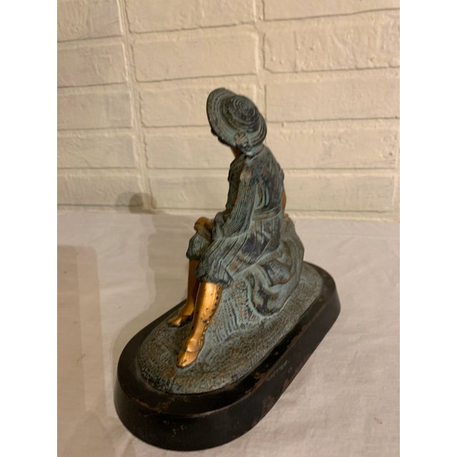 Figurative 19th Century French Copper and Gilt Metal Figure of Shepherd Boy For Sale - Image 3 of 6