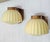 Cream Pair Vintage Art Deco Light Old Lamp Wall Sconces Fixture Brass & Ribbed Cream Milk Glass Shade Lamp Ship Light For Sale - Image 8 of 8