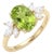Natural Peridot Engagement Ring - August Birthstone Ring Us 7 (All Sizes Available) For Sale