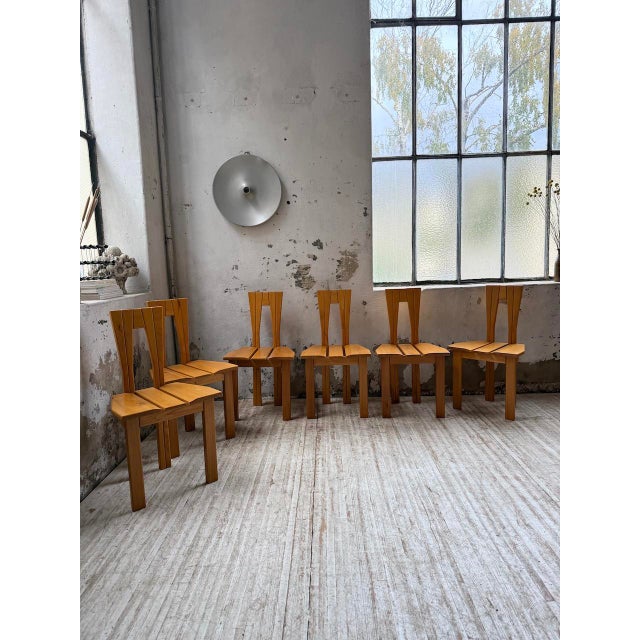 1980s Elm Chairs from Seiltz, 1980s, Set of 6 For Sale - Image 5 of 18
