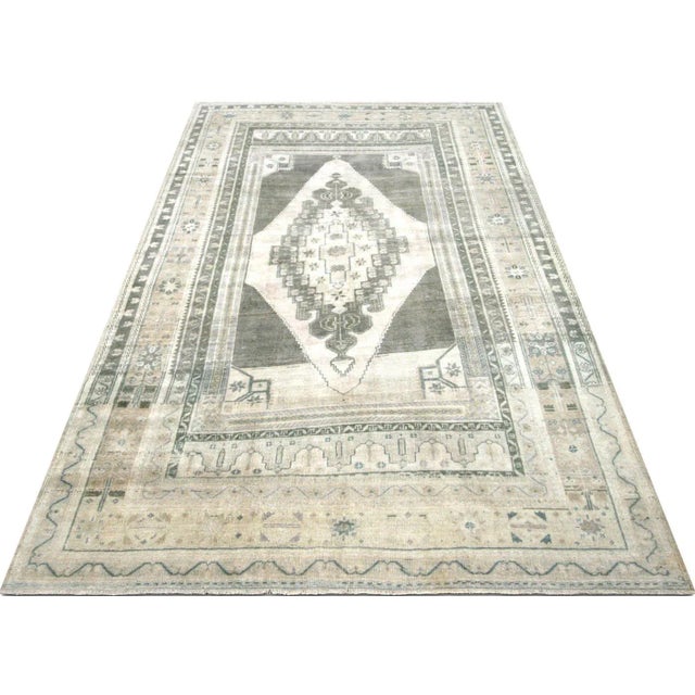 1960s Turkish Oushak Rug For Sale In Los Angeles - Image 6 of 7