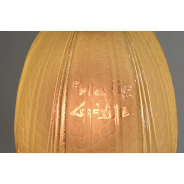 1920s Hettier Vincent & Muller Freres French Art Deco Hydrangea Lamp in Wrought Iron - 1920s For Sale - Image 5 of 10