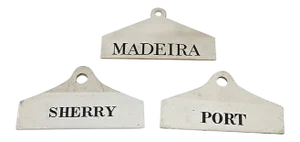 C. 1820 Wedgwood Wine Barrel Tags - Set of 3
