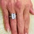 Metal Natural Aquamarine Diamond Ring 14K W Gold 6.67 TCW Certified For Sale - Image 7 of 9