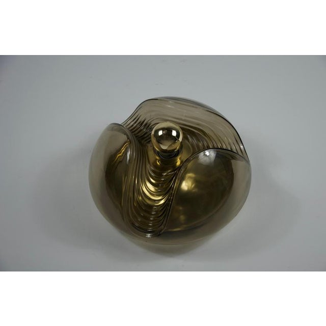 1960s Amber Glass Flush Mount by Koch & Lowy for Peill and Putzler, 1960s For Sale - Image 5 of 13
