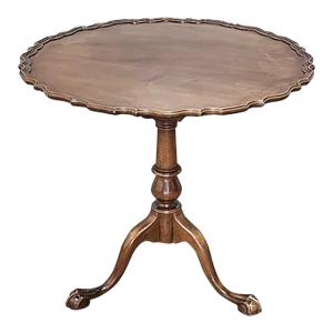 Mid 20th Century Kittinger Old Dominion Carved Chippendale Mahogany Tilt Top Table Ball & Claw