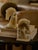 Alabaster Vintage Mid-Century Modern Hand Carved Honey Onyx Horse Head Bookends For Sale - Image 8 of 9