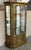 1960s Hollywood Regency Brass Faces Dry Bar With Mirrored Interior For Sale - Image 5 of 13