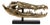 Sculpture of a Crocodile Head, 21st Century, Gilded Bronze For Sale