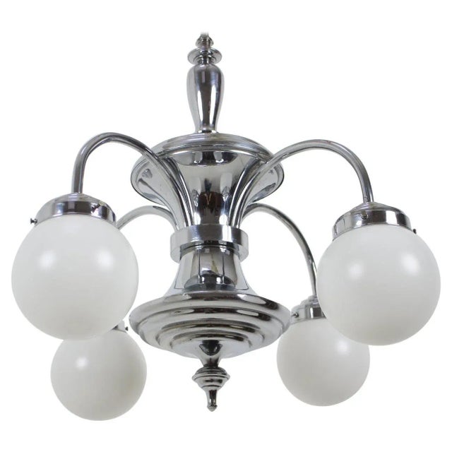 Art Deco Chandelier, 1930s For Sale - Image 11 of 11