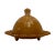 Circa Early 1900s Eapg Chocolate Slag Glass Greentown Leaf Bracket Covered Butter Dish For Sale - Image 4 of 8