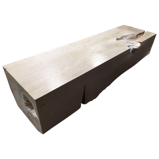 Andrianna Shamaris St. Barts Teak Wood Bench For Sale - Image 15 of 18