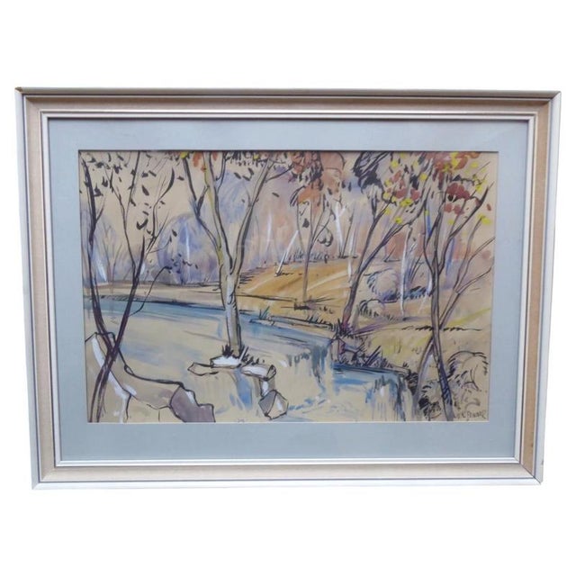 Walter Leslie Fenner, Magical Waterfall, 1960s, Watercolor For Sale - Image 15 of 15