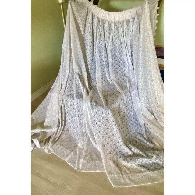 Window Curtain Eyelet 92" wide x 84" long White by Norman's of Salisbury Vintage custom made white very good condition...
