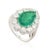 Not Yet Made - Made To Order Chic 5.03ct Emerald and 1.99ct Diamond Pear Cocktail Ring in 18k White Gold Size 6 For Sale - Image 5 of 18