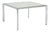 Mid-Century Modern Italian Bauhaus Square Coffee Table in Chrome and Glass, 1980s For Sale