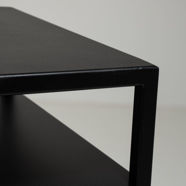 Modern Early 21st Century Poland Black Wood Side Table For Sale - Image 3 of 15