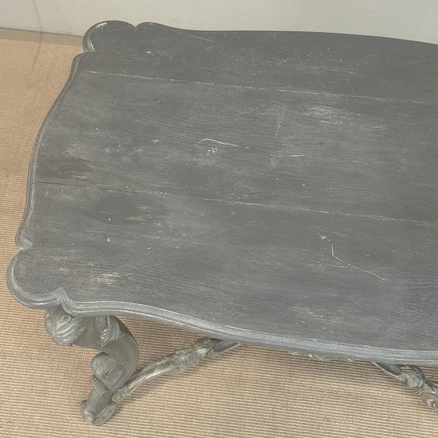 19th Century French Régence Hand-Carved & Painted Center Table For Sale - Image 18 of 18