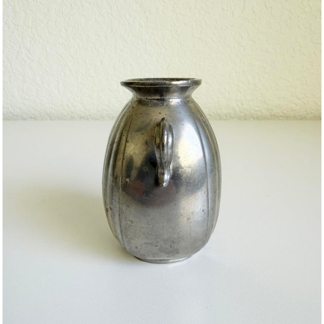 Metal 1930s Amphora Style Pewter Vase by Just Andersen, Model No. 1186 For Sale - Image 7 of 10
