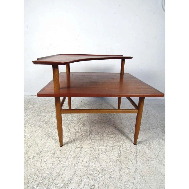 Mid-Century Modern Danish Modern Teak Two-Tiered Coffee Table For Sale - Image 3 of 9
