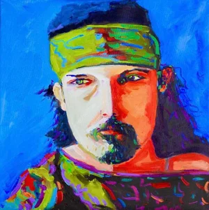 Modern Pop Art Portrait (Original Oil Painting)