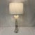 White Natural Alabaster & Glass Contemporary Table Lamp-One of a Kind For Sale - Image 8 of 9