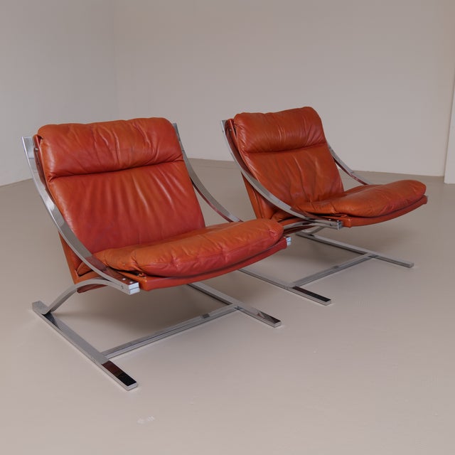 Zeta Armchair by Paul Tuttle for Strässle, Switzerland, 1970s, Set of 2 For Sale - Image 10 of 10