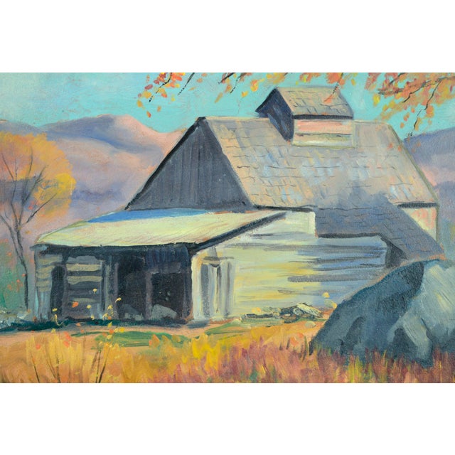 Farmhouse Farmhouse in Autumn, Early 20th Century Landscape by Florence Helena McGillivray For Sale - Image 3 of 8