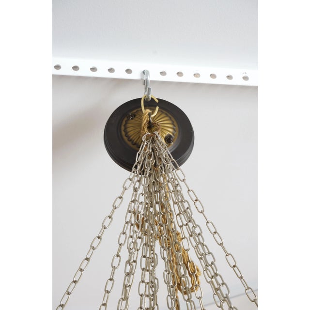 Metal Artisan Chandelier Eiffel Tower Paris Gold Metal Key Chain Motif For Sale - Image 7 of 11