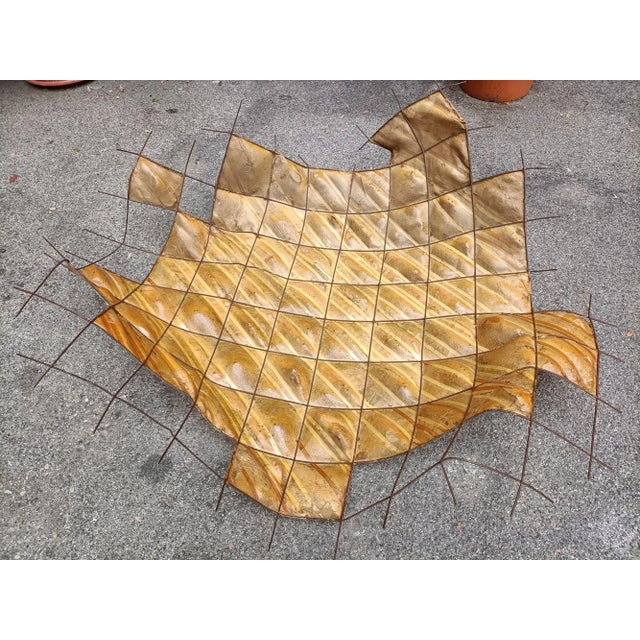 Large Sculptural Wall-Mounted Lampshade in Iron and Fiberglass, 1970s For Sale - Image 16 of 18