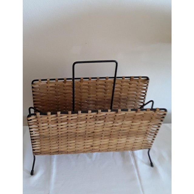 Vintage Newspaper Stand with Black Revered Wire Frame, 1970s For Sale - Image 3 of 6