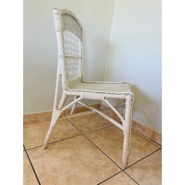 Wicker Desk & Chair, Vintage For Sale - Image 14 of 18