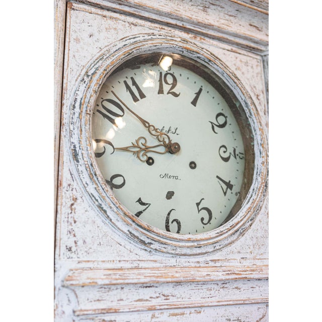 Off-white 19th Century Swedish Clock Secretary Circa 1820 For Sale - Image 8 of 12