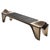 Art Deco "Passione" Bench With Bronze and Exclusive Woven Leather, Handcrafted For Sale - Image 3 of 8