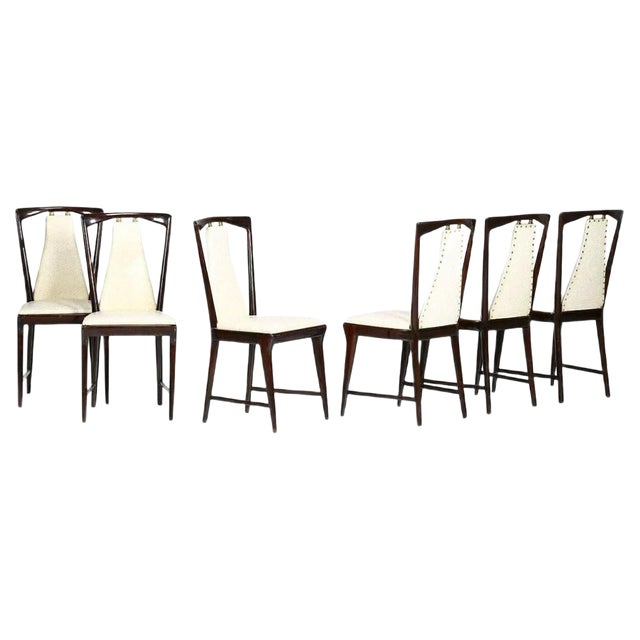 Mid-Century Chairs Attributed to Osvaldo Borsani, 1950s, Set of 6 For Sale