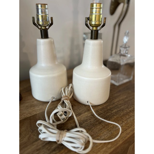 Ceramic 1960s Lotte & Gunnar Bostlund Minimalist Lamps-a Pair For Sale - Image 7 of 8