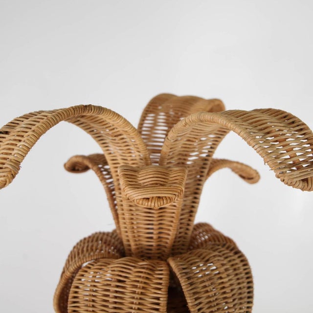 Pineapple Lamps in Woven Wicker, Set of 2 For Sale - Image 10 of 14