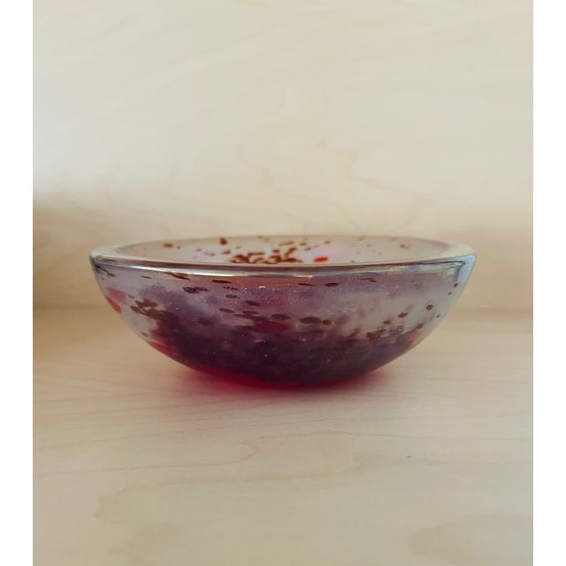 Aureliano Toso Dino Martens for Aureliano Toso Murano Iridescent Orange Bowl, With Label For Sale - Image 4 of 6