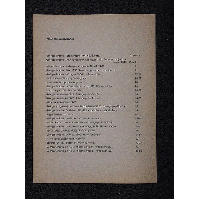 1960s 1964 Vintage Braque Lithograph for Derriere Le Miroir For Sale - Image 5 of 6